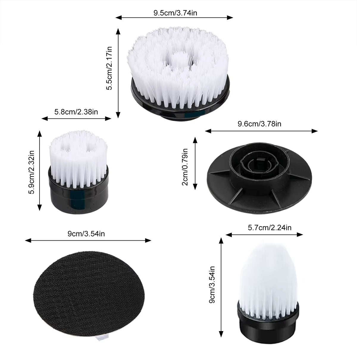 18PCS Replaceable Brush Heads Accessory Kit, Suitable for Electric Rotary Scrubbers, Cleaning Accessories, Cleaning Supplies